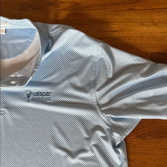 Peter Millar Light Blue Patterned Polo - Picture 6 of 7